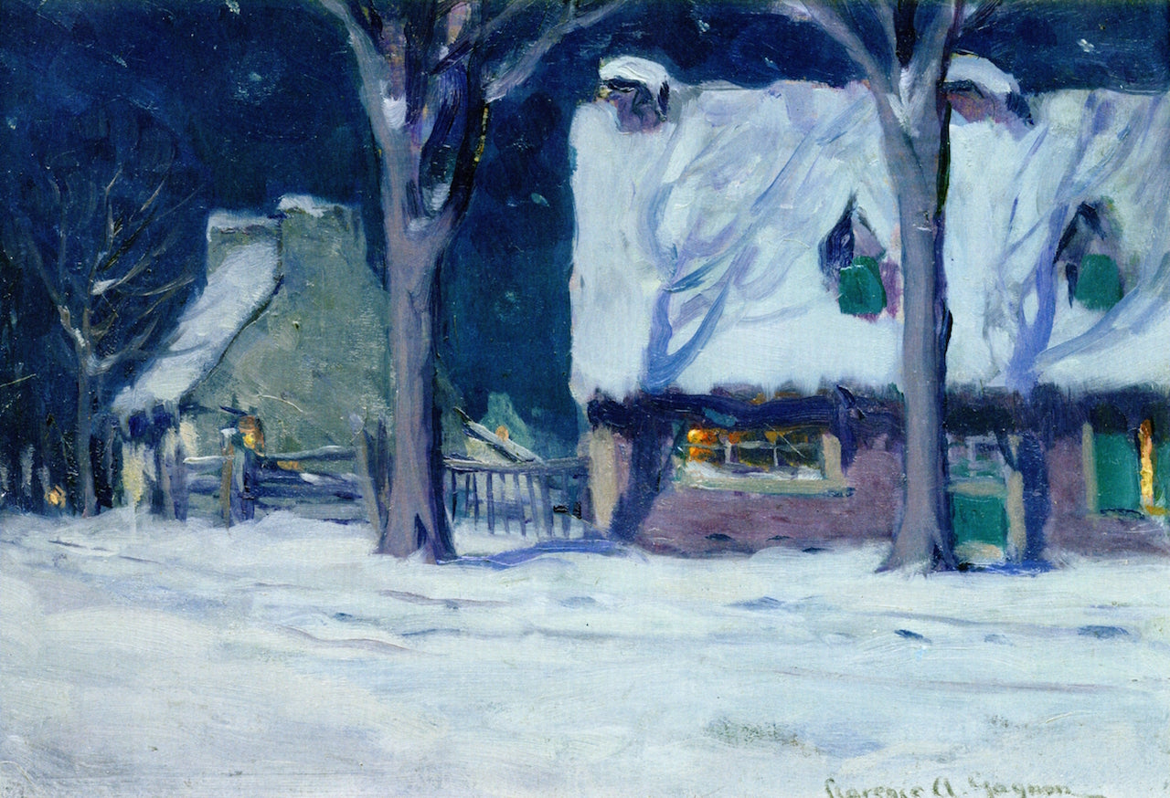 Clarence Gagnon Moonlight, Quebec 1922 Fine Art Print
