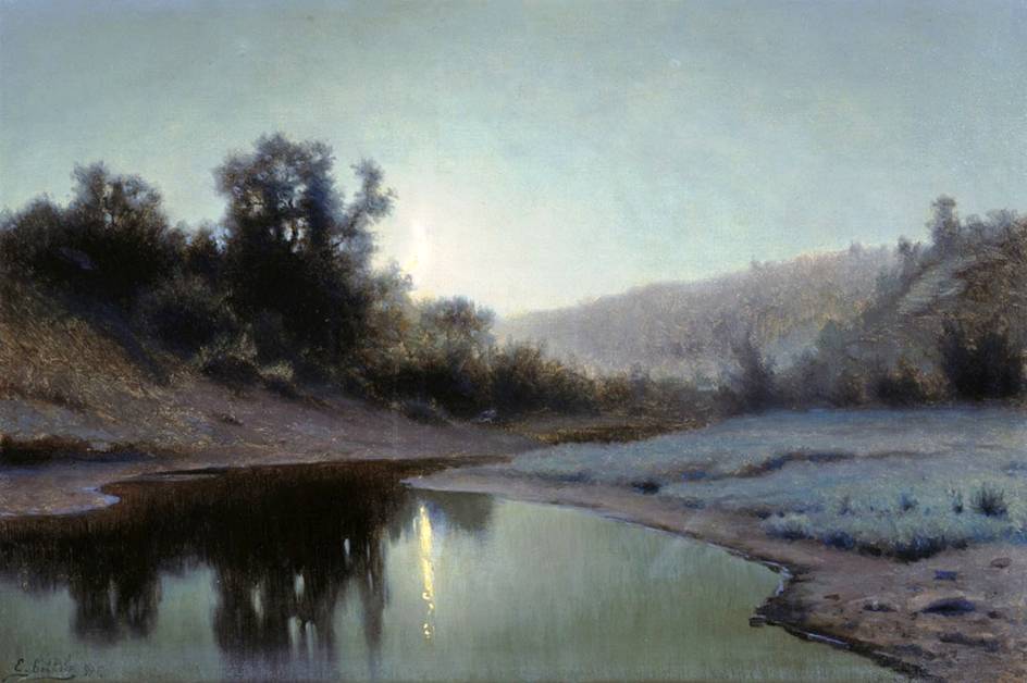 Efim Volkov Moonlit Night in the Wood 1899 Fine Art Print