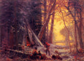 Albert Bierstadt Moose Hunters Camp 1880 Fine Art Print