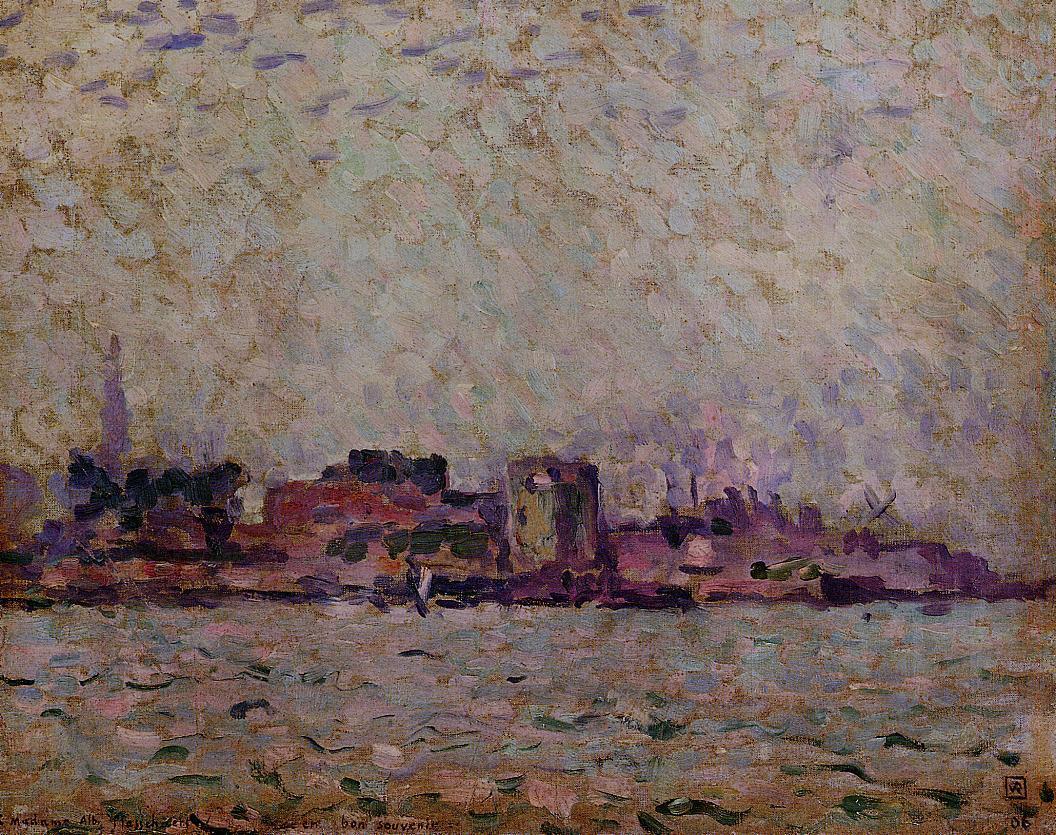 Theo van Rysselberghe Morning Fog over the Port of Veer, Holland 1906 Fine Art Print