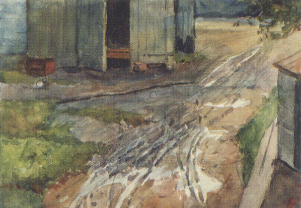 Vasily Surikov Moscow Yard 1880 Fine Art Print