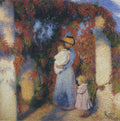 Henri Martin Mother and Child in Pergola at Marquayrol 1920 Fine Art Print