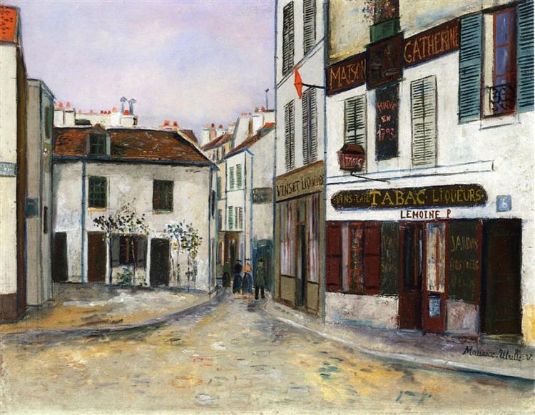 Maurice Utrillo Mother Catherine's Restaurant in Montmartre 1910 Fine Art Print