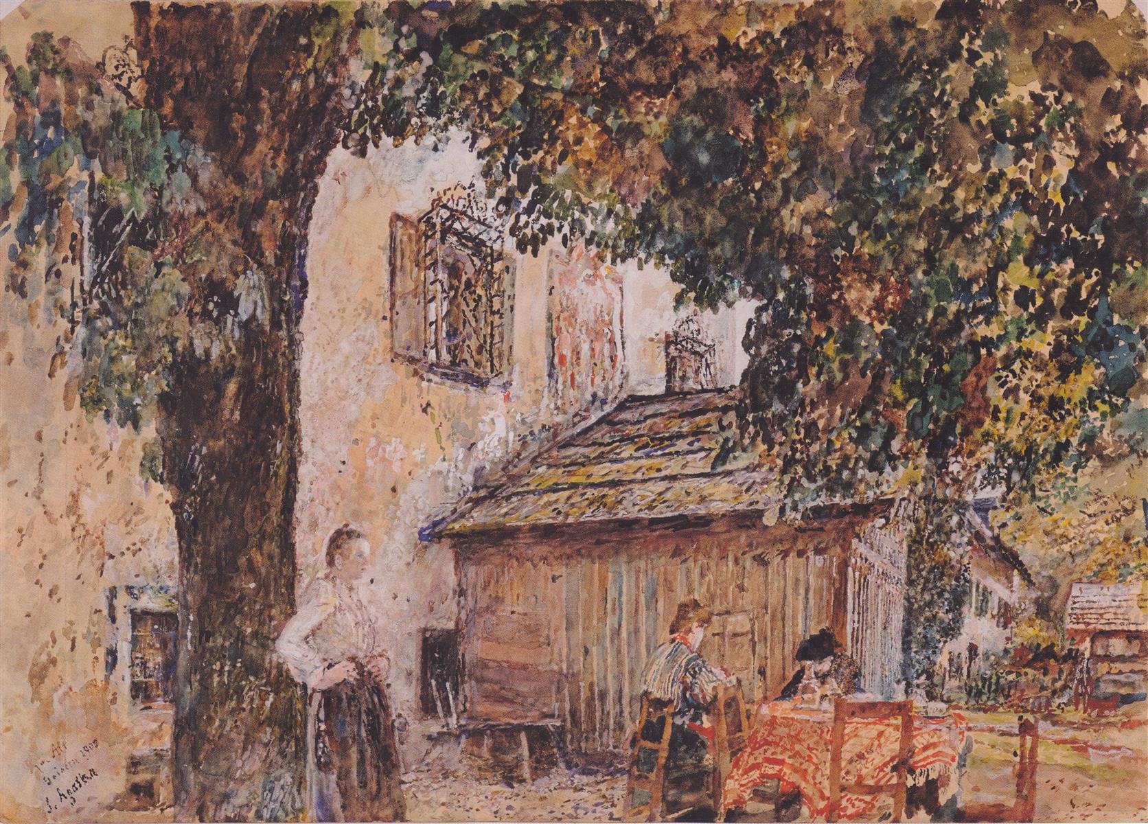 Rudolf von Alt Motif from Goisern 1903 Fine Art Print