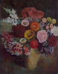 Ilya Mashkov Motley Bouquet on a Dark Background 1936 Fine Art Print