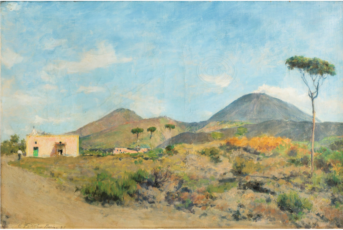 Émile Friant Mount Vesuvius 1887 Fine Art Print