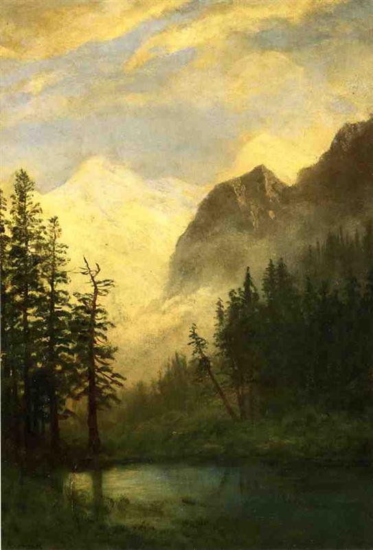 Albert Bierstadt Mountain Landscape 1895 Fine Art Print