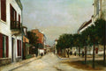 Maurice Utrillo Moutier street and square de la Mairie 1924 Fine Art Print