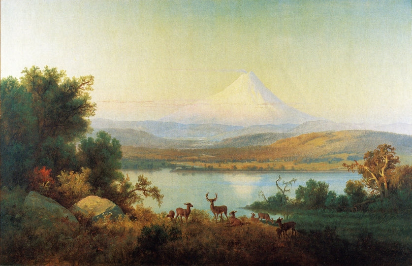 Thomas Hill Mt. Hood Erupting 1865 Fine Art Print