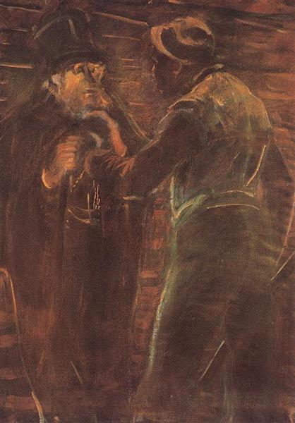 Laszlo Mednyanszky Mugging 1913 Fine Art Print