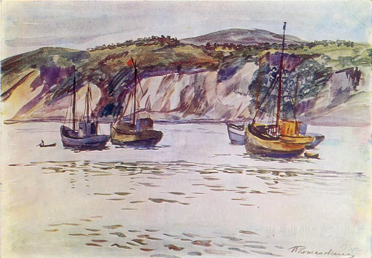 Pyotr Konchalovsky Murmansk. Schooner. 1937 Fine Art Print