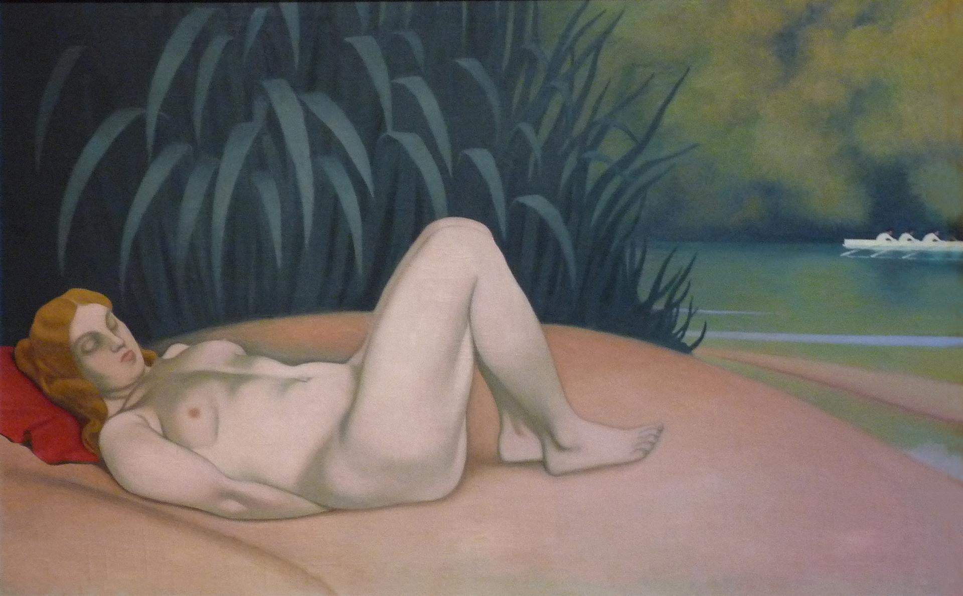 Felix Vallotton Naked woman sleeping at the edge of the water 1921 Fine Art Print