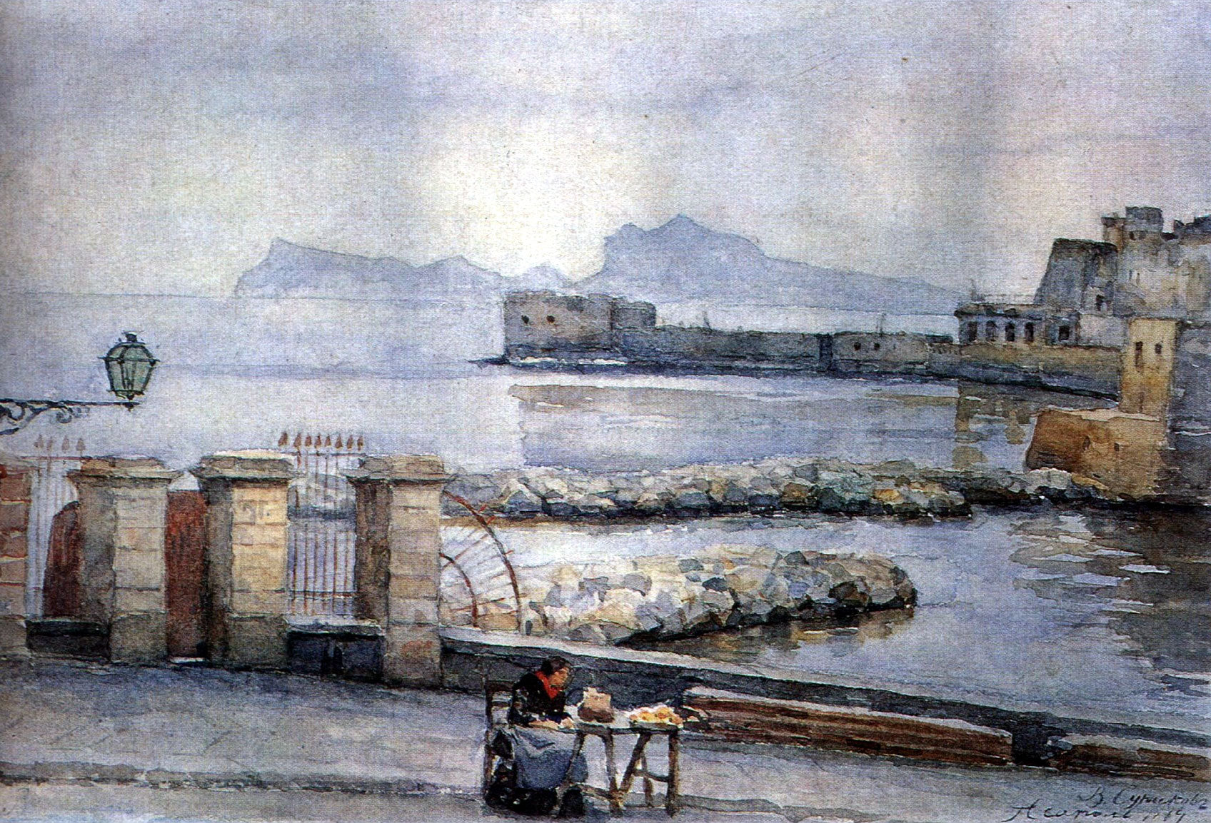 Vasily Surikov Naples. Enbankment. 1884 Fine Art Print