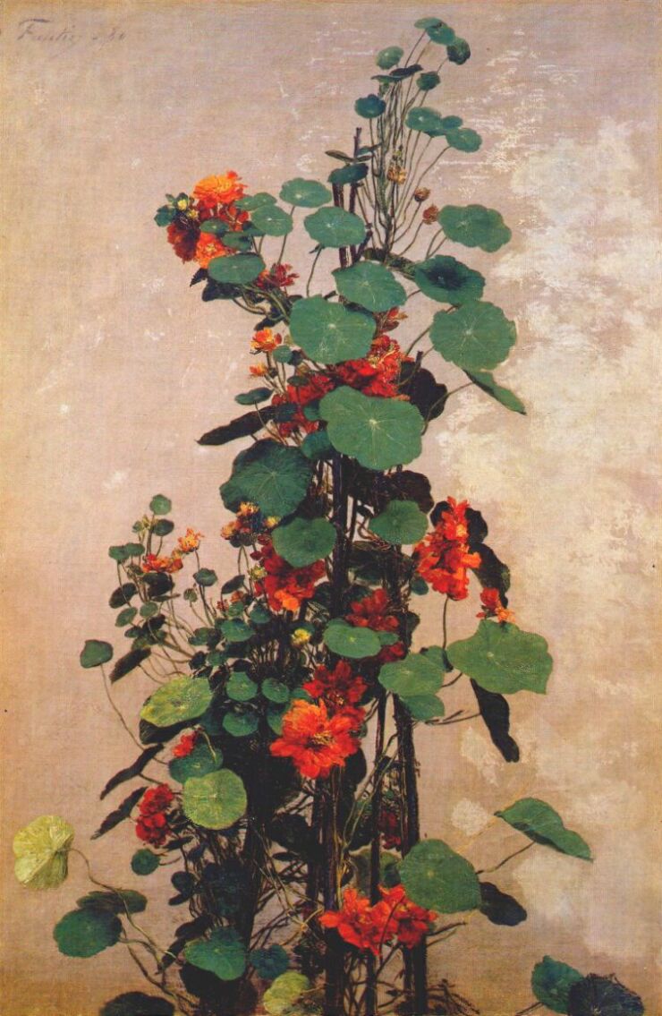 Henri Fantin-Latour Nasturtiums 1880 Fine Art Print