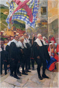 Joaquín Sorolla Navarre, the Town Council of Roncal 1914 Fine Art Print