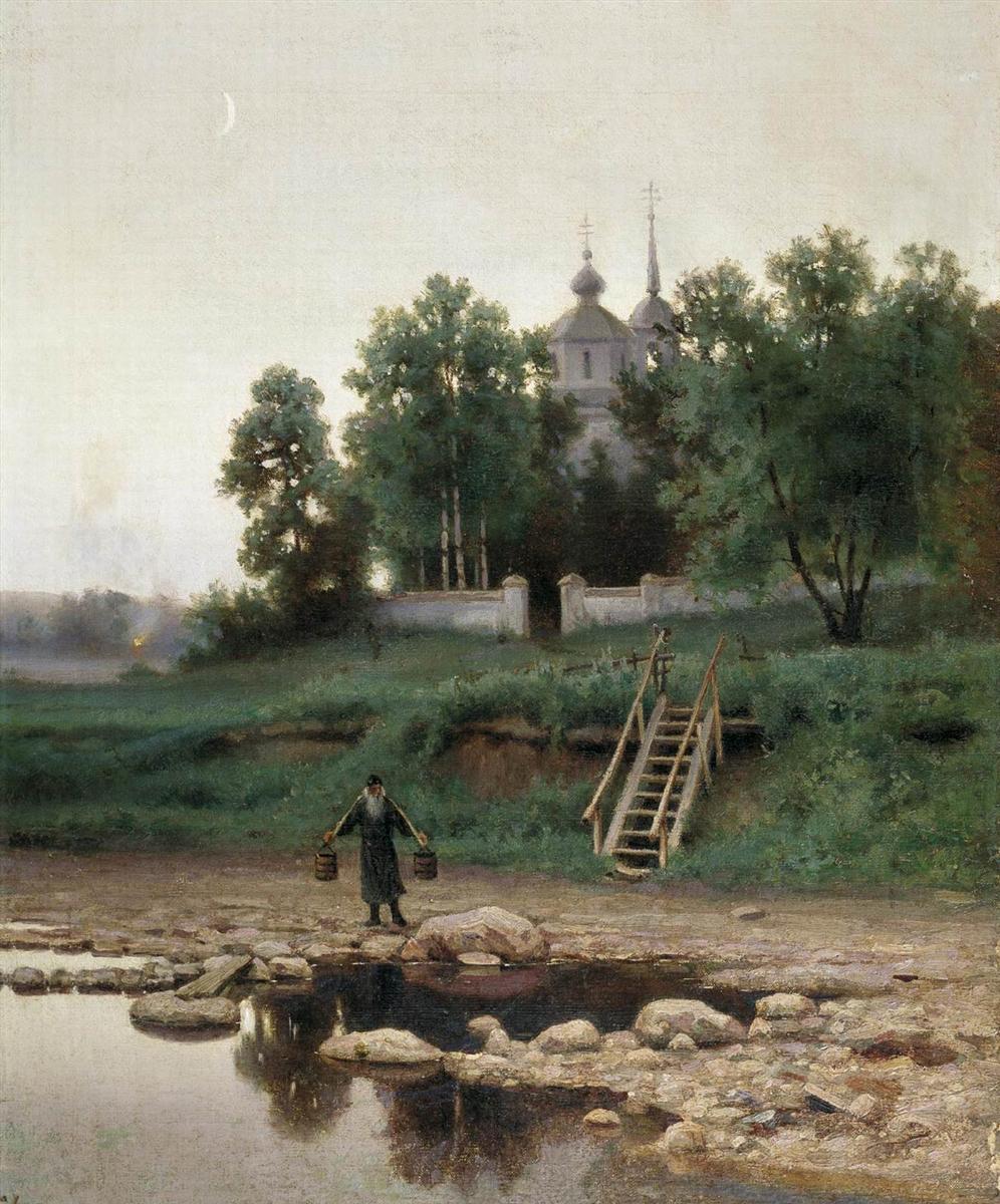 Efim Volkov Near the Monastery 1883 Fine Art Print