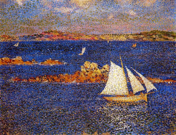Theo van Rysselberghe Near the Rocks of Per Kiridec 1889 Fine Art Print