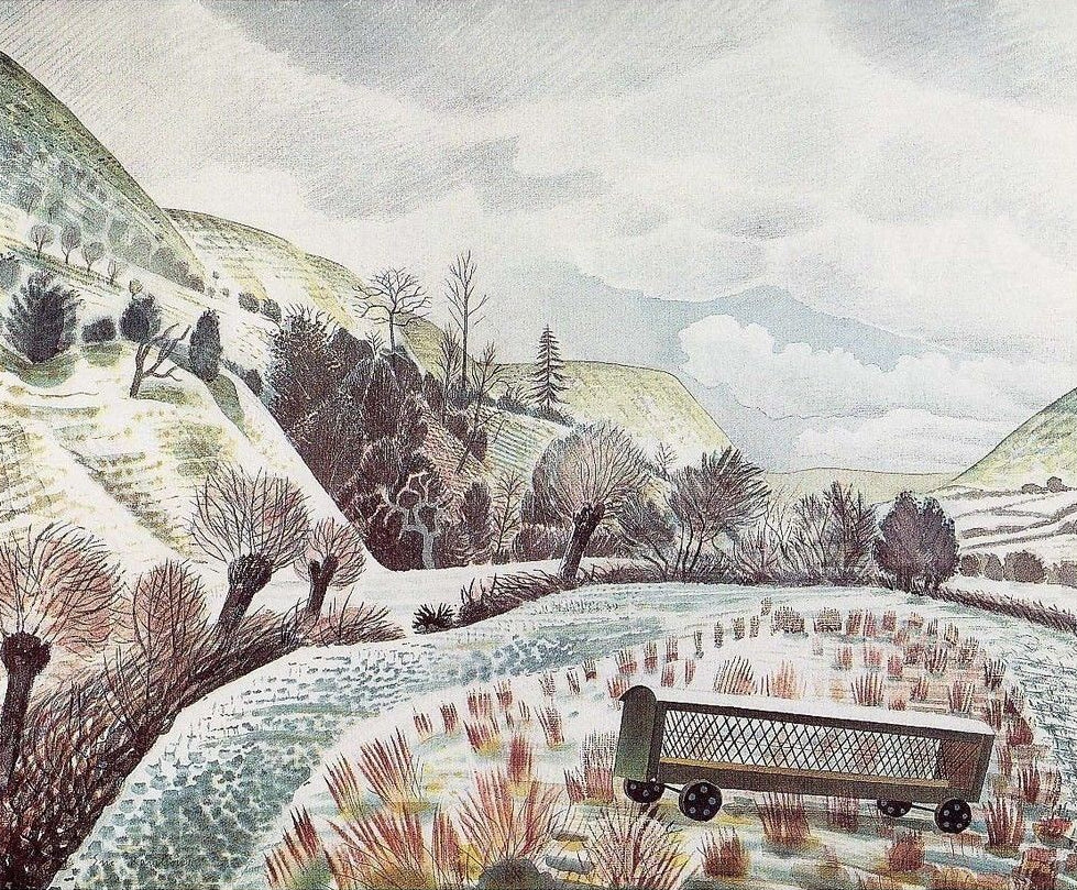Eric Ravilious NEW YEAR'S SNOW 1938 Fine Art Print