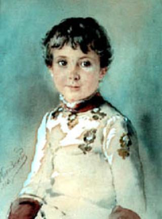 Konstantin Makovsky Niko Dadiani Baby 1875 Fine Art Print