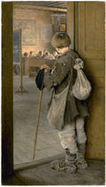 Nikolay Bogdanov Belsky At the School Door 1897 Russian Fine Art Print Fine Art Print | Jakero77