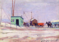 Robert Julian Onderdonk Noontime on the Docks, Hudson River and 85th Street 1915 Fine Art Print