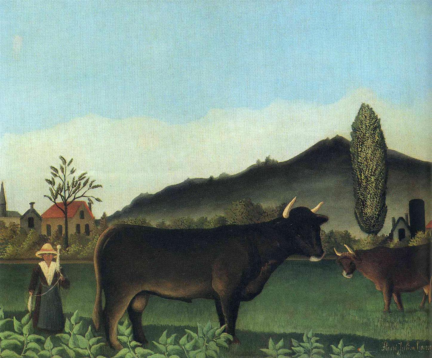 Henri Rousseau Landscape with Cow 1886 Fine Art Print
