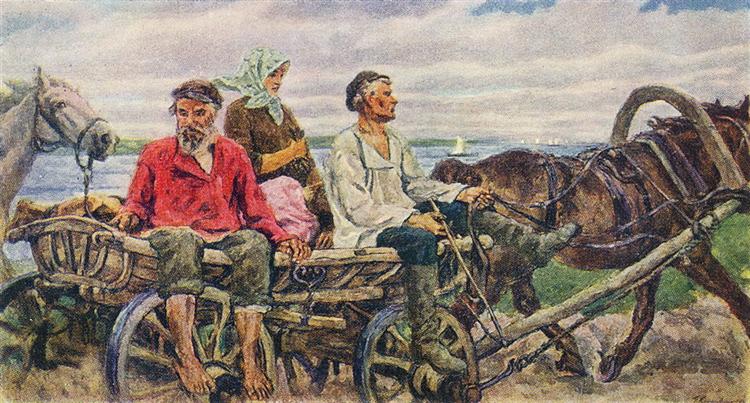 Pyotr Konchalovsky Novgorod. Returning from the Fair. 1926 Fine Art Print