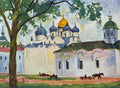 Pyotr Konchalovsky Novgorod. Square of St. Sophia Cathedral. 1928 Fine Art Print