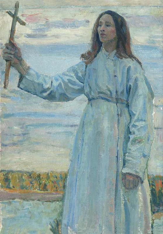 Mikhail Nesterov Novice with a Cross 1888 Fine Art Print