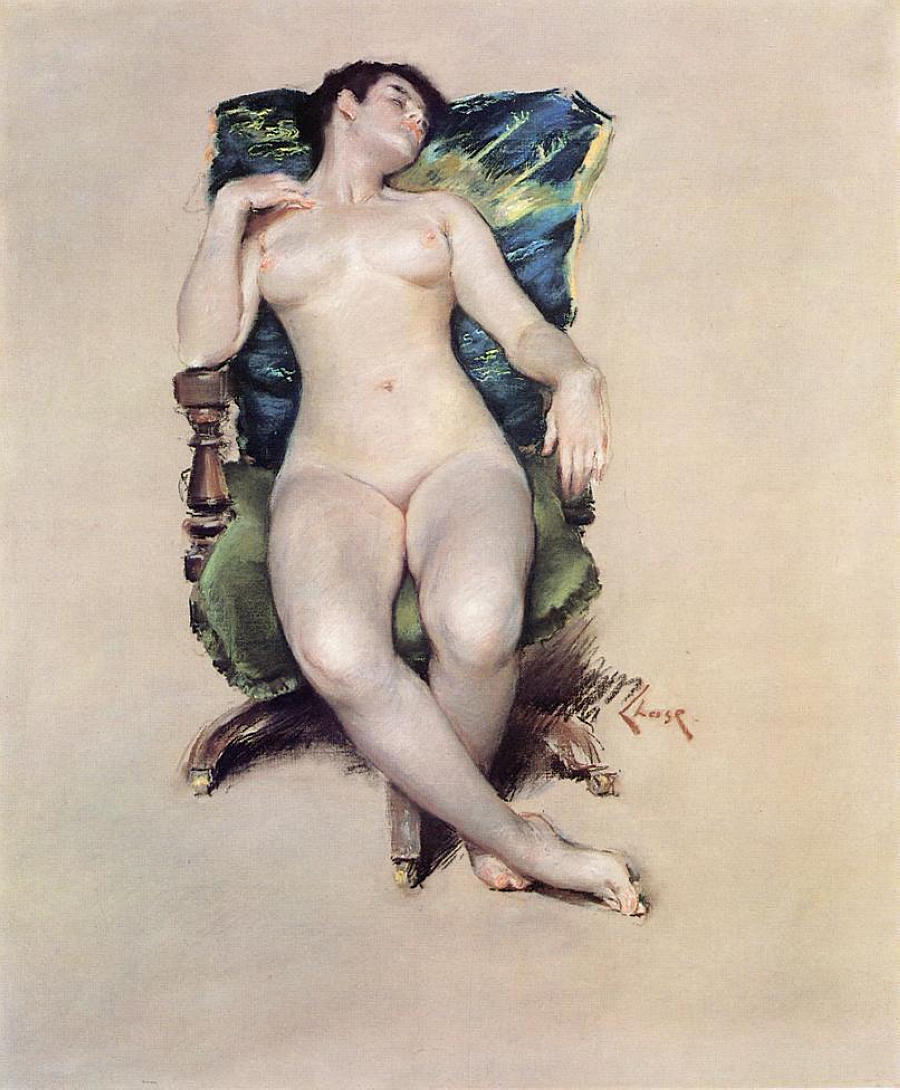 William Merritt Chase Nude Resting 1888 Fine Art Print