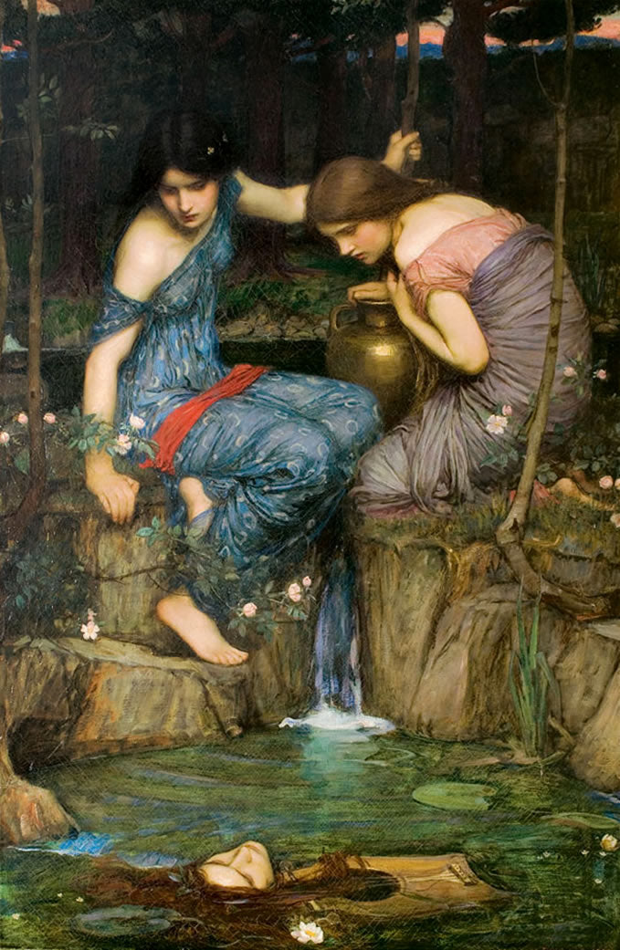 John William Waterhouse Nymphs Finding the Head of Orpheus 1900 Fine Art Print