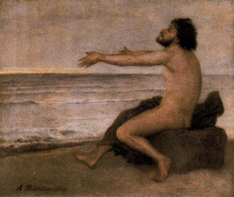 Arnold Böcklin Odysseus by the Sea 1869 Fine Art Print