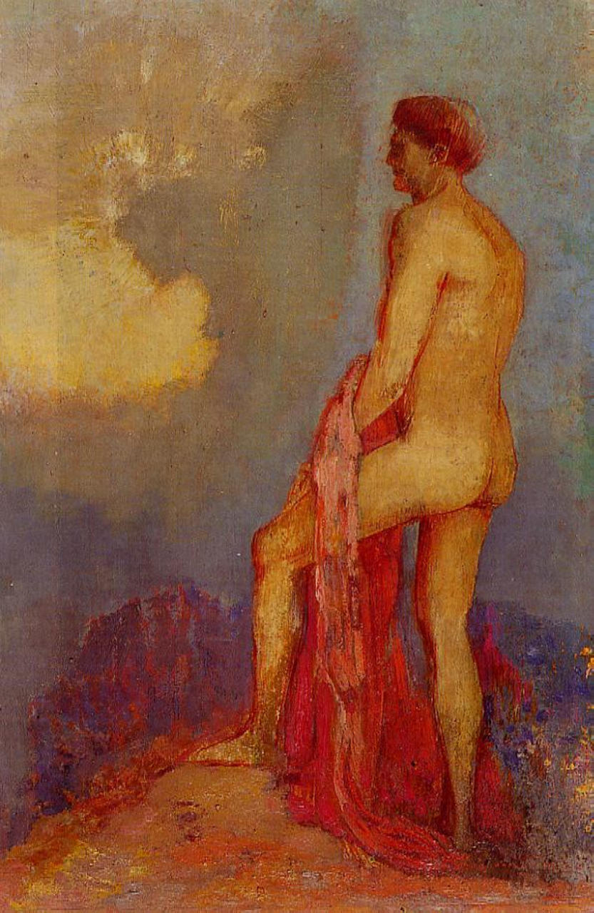 Odilon Redon Oedipus in the Garden of Illusions 1912 Fine Art Print