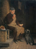 Albrecht Anker Old man taking a rest (Gyp) 1901 Fine Art Print