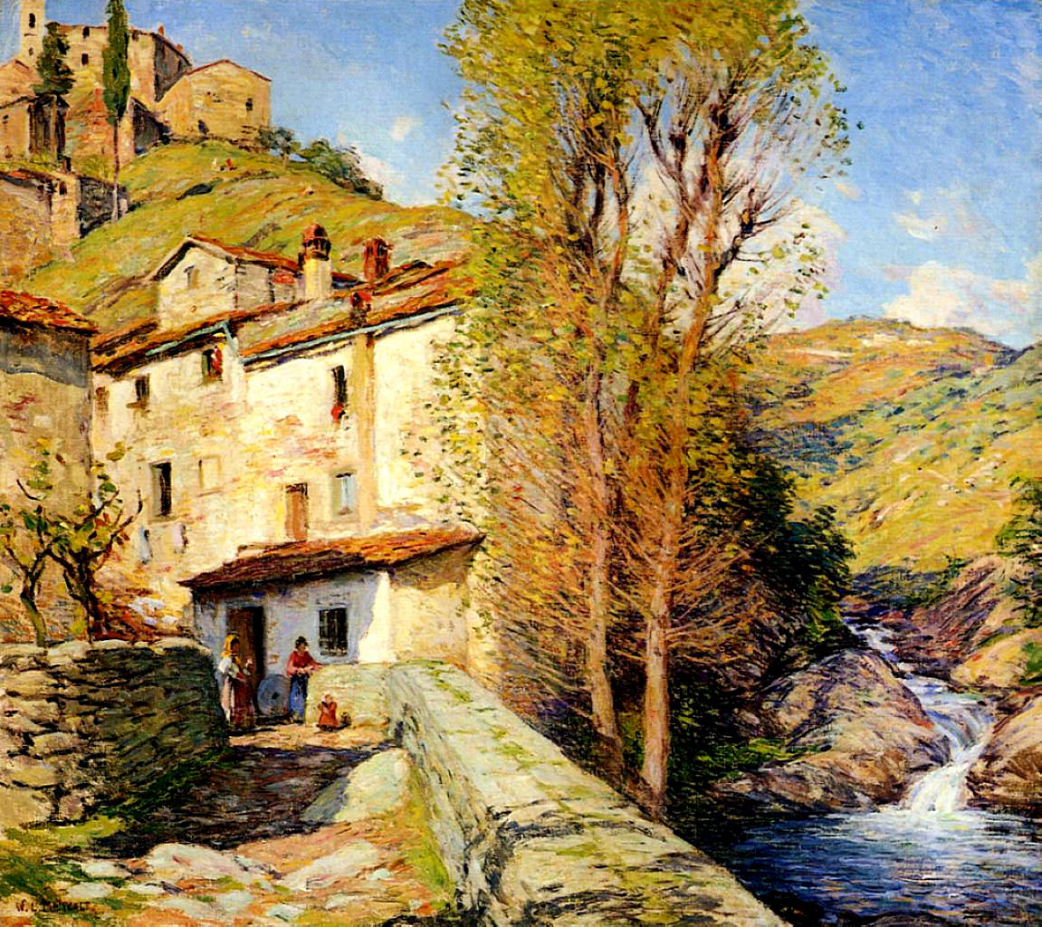 Willard Metcalf Old Mill, Pelago, Italy 1913 Fine Art Print