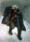 Vasily Surikov Old Soldier Descending from the Snowy Mountain 1898 Fine Art Print