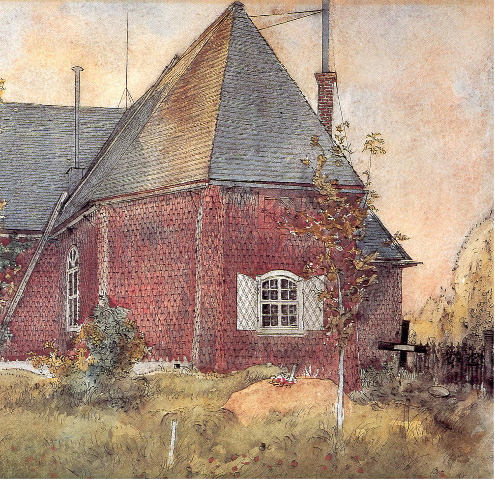 Carl Larsson Old Sundborn Church 1895 Fine Art Print
