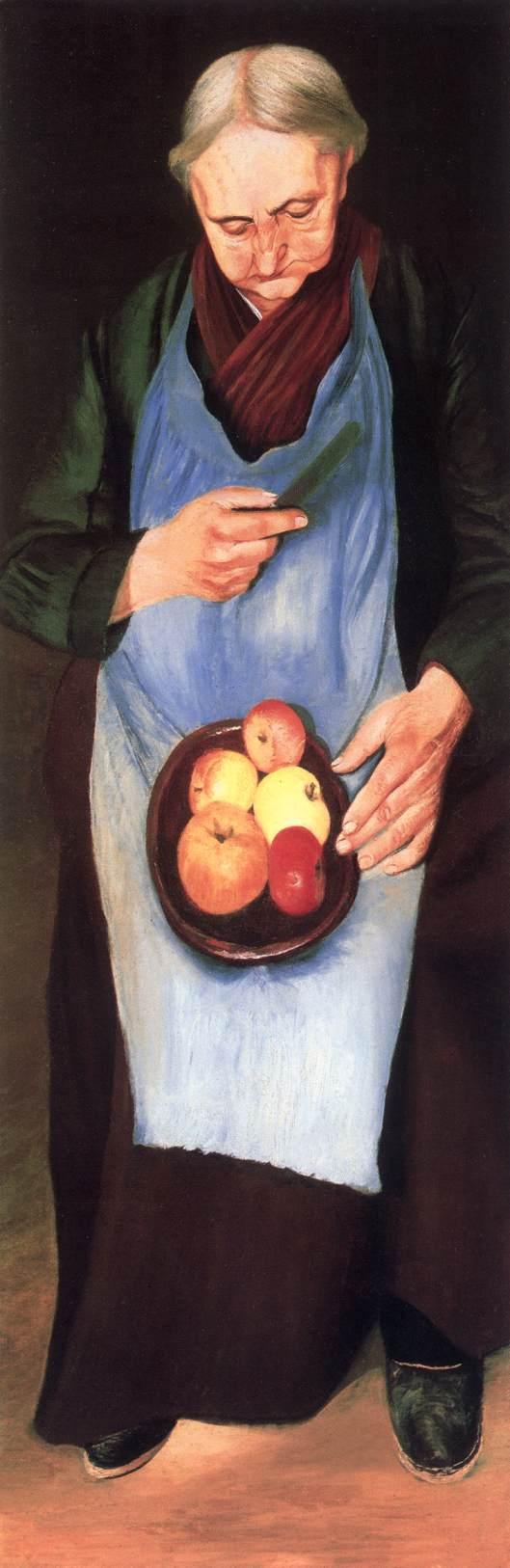 Tivadar Kosztka Csontvary Old Woman Peeling an Apple 1894 Fine Art Print