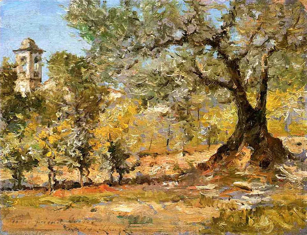 William Merritt Chase Olive Trees, Florence 1910 Fine Art Print