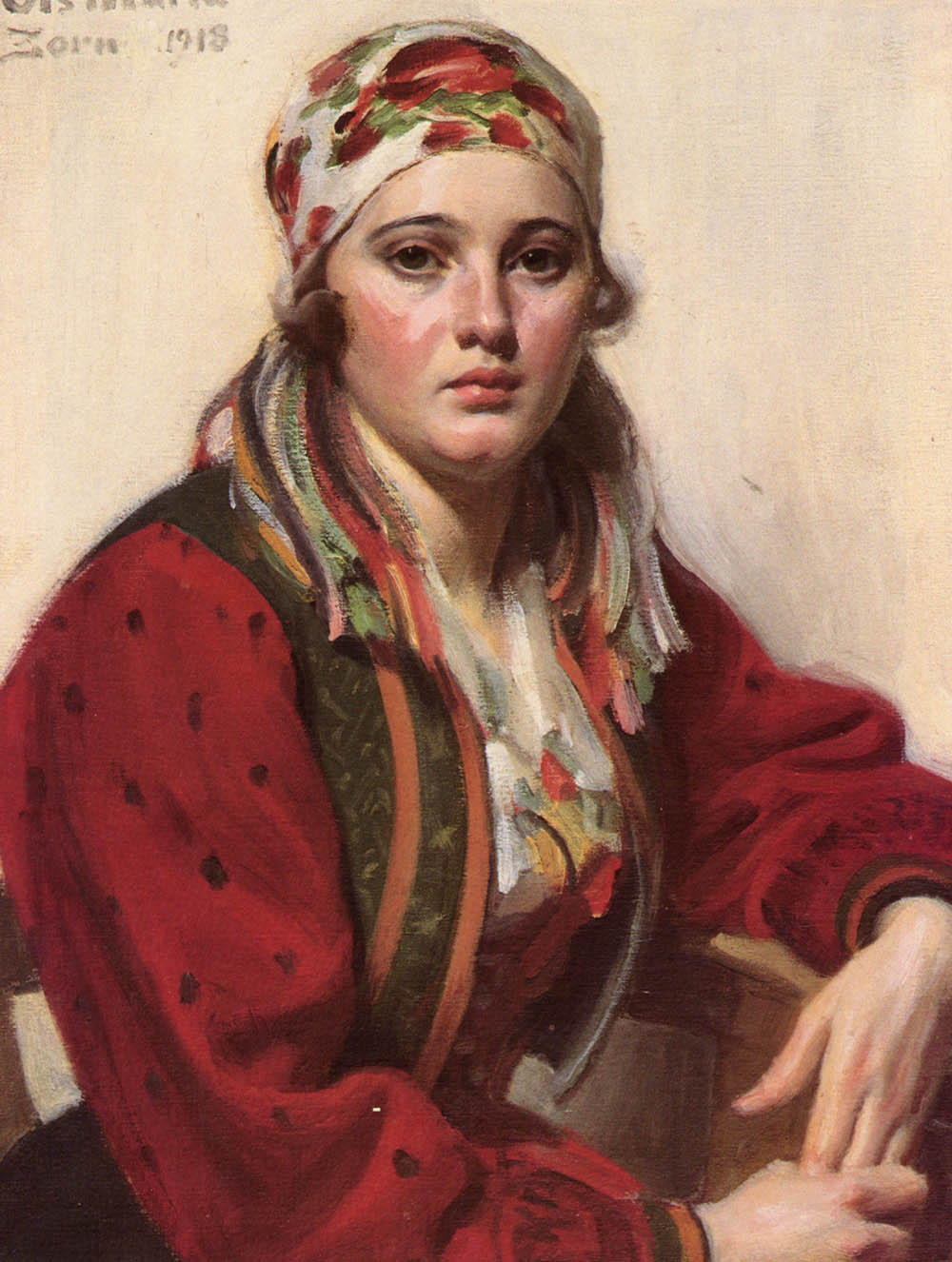Anders Zorn Ols Maria 1918 Fine Art Print