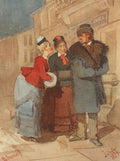 Vasily Surikov On Nevsky Prospekt at Night 1874 Fine Art Print