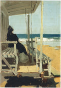 Joaquín Sorolla On San Sebastian beach 1900 Fine Art Print