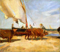 Joaquín Sorolla On the Beach at Valencia 1910 Fine Art Print