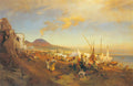 Oswald Achenbach On the Beach of Naples 1875 Fine Art Print