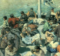 Nikolay Bogdanov Belsky On the Ferry 1901 Fine Art Print