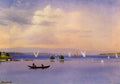 Albert Bierstadt On the Lake 1870 Fine Art Print