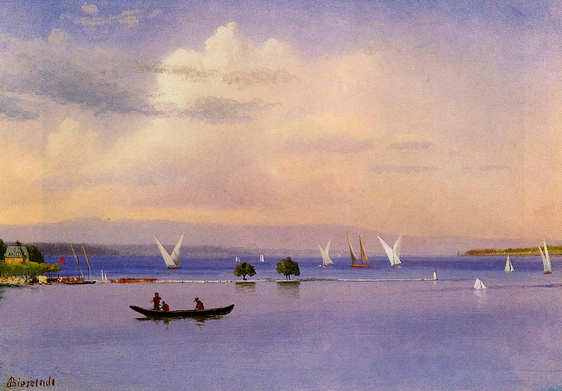 Albert Bierstadt On the Lake 1870 Fine Art Print