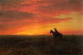 Albert Bierstadt On the Plains, Sunset 1887 Fine Art Print