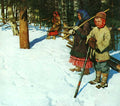 Nikolay Bogdanov Belsky On the Raid 1918 Fine Art Print