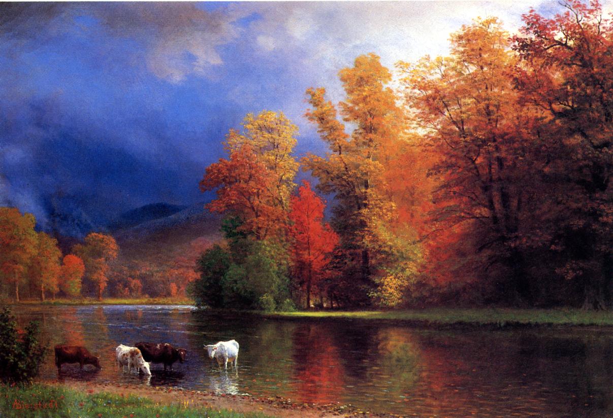 Albert Bierstadt On the Saco 1858 Fine Art Print
